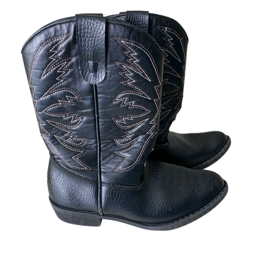 Boy’s Smart Fit Black Cowboy Boots
